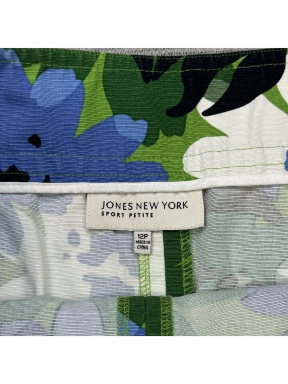 Jones New York Sport Skirt Womens Size 12P Multicolor Floral Corduroy Buttons - Picture 6 of 11